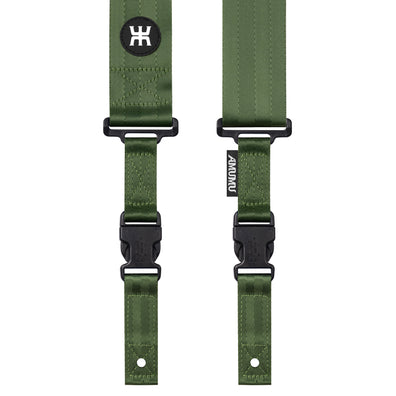 AMUMU® SNAPLOCK⢠Pro Amy Green Guitar Strap - Ultimate Security & Durability for Dynamic Performance SNPL-PRO-NY-AGN